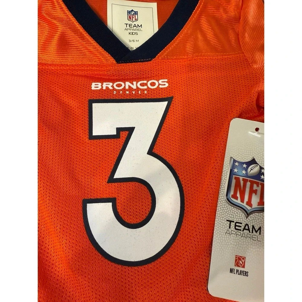 Denver Broncos Russell Wilson # 3 Infant's NFL Jersey Bodysuit 3-6 Months- NWT